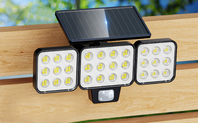 WdtPro Solar Motion Sensor Outdoor Light with 3 Heads