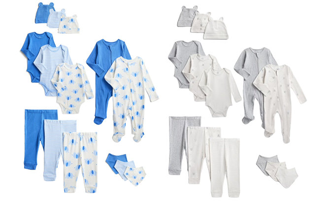 Wonder Nation Organic Cotton Baby Gender Neutral Layette Gift Set