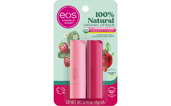 eos 100 Natural Lip Balm Strawberry Sorbet and Pomegranate Raspberry eos 100 Natural Lip Balm Strawberry Sorbet and Pomegranate Raspberry