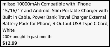 10000mAh Power Bank Checkout