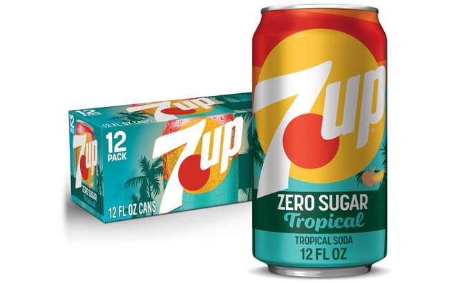 7UP Tropical Zero Sugar Soda 12 Pack 7UP Tropical Zero Sugar Soda 12 Pack