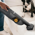 A Person Holding Shark UltraCyclone Pet Pro Cordless Handheld Vacuum