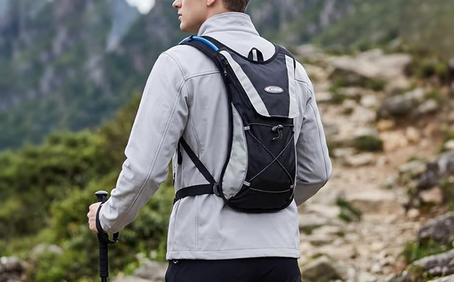 A Person Wearing Running Hydration Vest