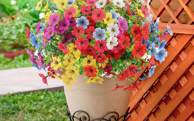 ATTGREAT Artificial Flowers Outside