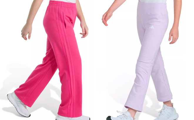 Adidas Girls Wide Leg Pants and Kick Flare Leggings