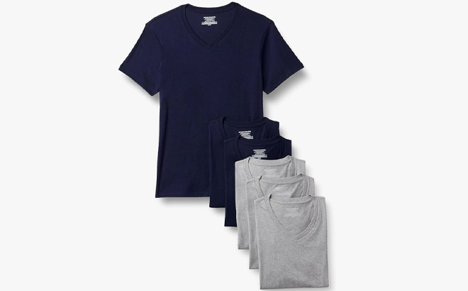 Amazon Essentials Mens V Neck Undershirts 6 Pack