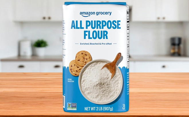 Amazon Grocery 2 Pound All Purpose Flour on a Table