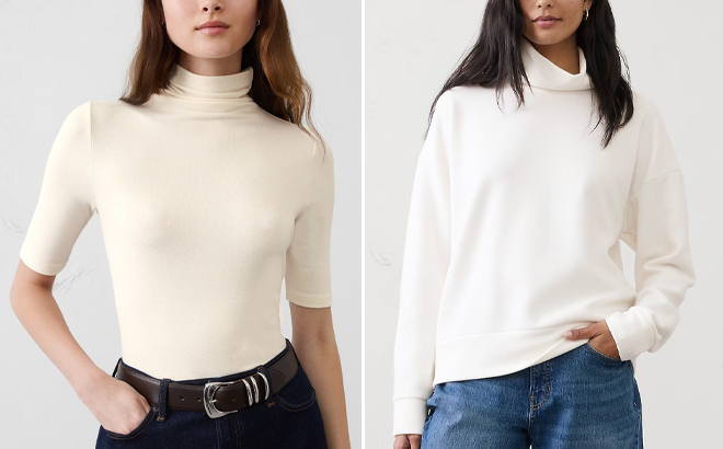Banana Republic Factory Soft Luxe Turtleneck Top and Ottoman Turtleneck Sweatshirt Banana Republic Factory Soft Luxe Turtleneck Top and Ottoman Turtleneck Sweatshirt