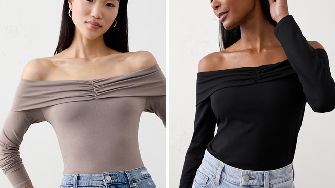 Banana Republic Factory Soft Stretch Off Shoulder Tops