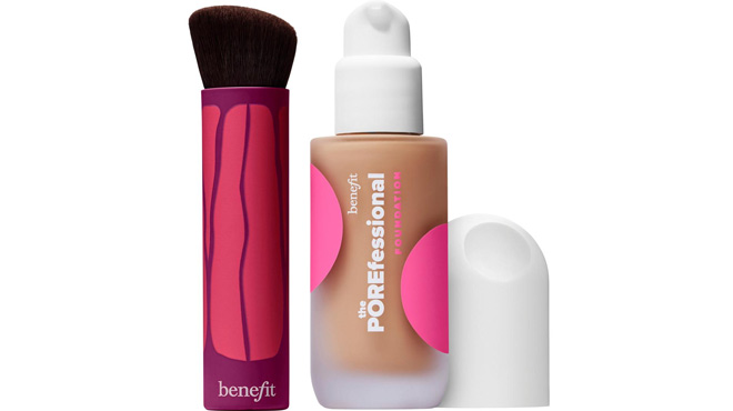 Benefit Foundation and Hoola Wavemaker Cream Brush Set