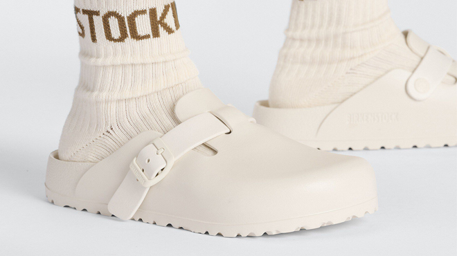 Birkenstock Boston EVA Clogs Eggshell