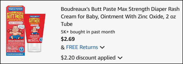 Boudreauxs Butt Paste Maximum Strength Diaper Rash Ointment Checkout