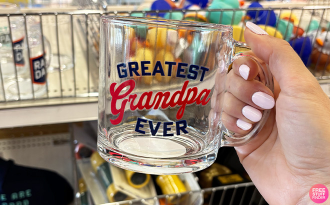 Bullseyes Playground Fathers Day Greatest Grandpa Ever 13oz Glass Mug