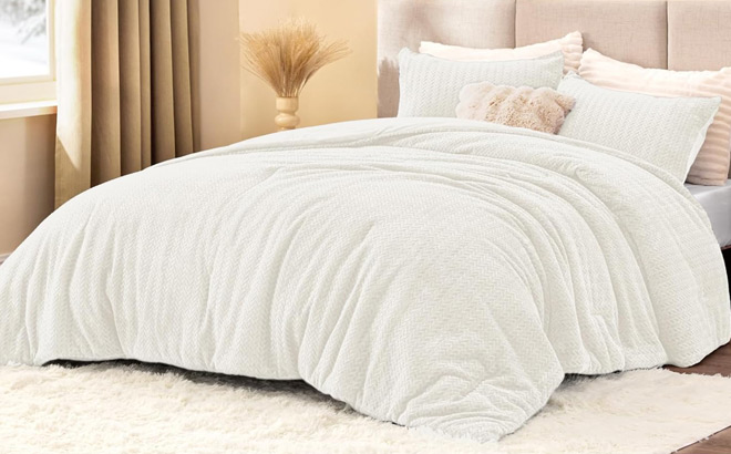 ChiXpace Flannel Fleece Twin Comforter Set