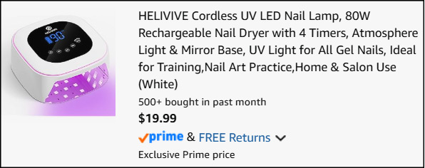 Cordless UV LED Nail Lamp Checkoutu