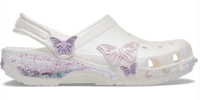 Crocs Toddler Classic Butterfly Sparkle Shaker Clogs Crocs Toddler Classic Butterfly Sparkle Shaker Clogs