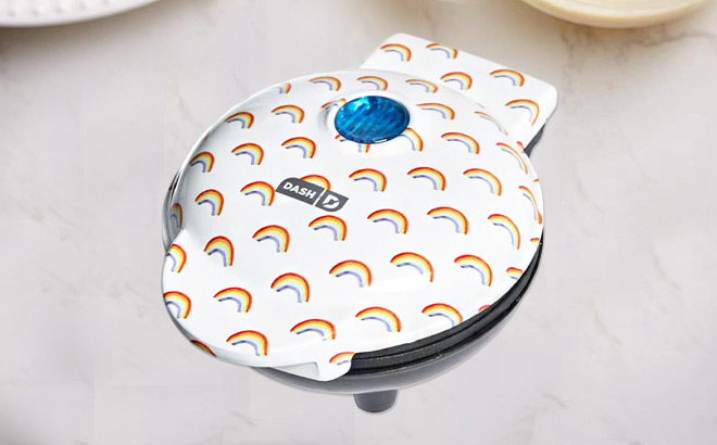 Dash Waffle Mini Maker on a Table