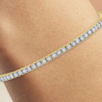 Diamond Tennis Bracelet in Rose Gold Plated Sterling Silver