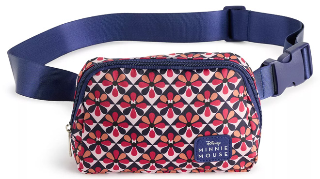 Disneys Minnie Mouse Floral Retro Print Fanny Pack