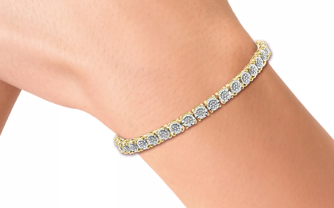 EFFY Diamond Tennis Bracelet in Gold over Sterling Silver