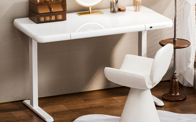 FLEXISPOT Comhar Electric Pure Glass Standing Desk FLEXISPOT Comhar Electric Pure Glass Standing Desk