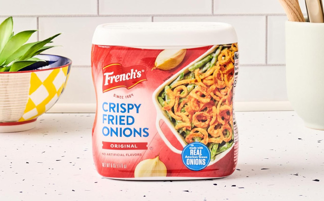 Frenchs Crispy Friend Onions in Kitchen
