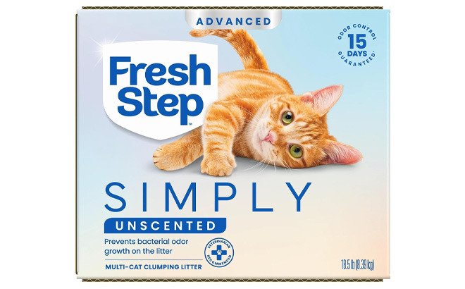 Fresh Step Advanced Simply Unscented Cat Litter 18 5lb