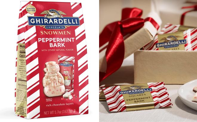 GHIRARDELLI Peppermint Bark Snowmen – Limited Edition Holiday Chocolate GHIRARDELLI Peppermint Bark Snowmen – Limited Edition Holiday Chocolate