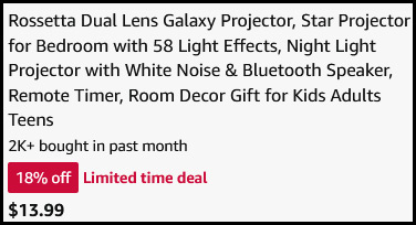 Galaxy Projector Checkout Page