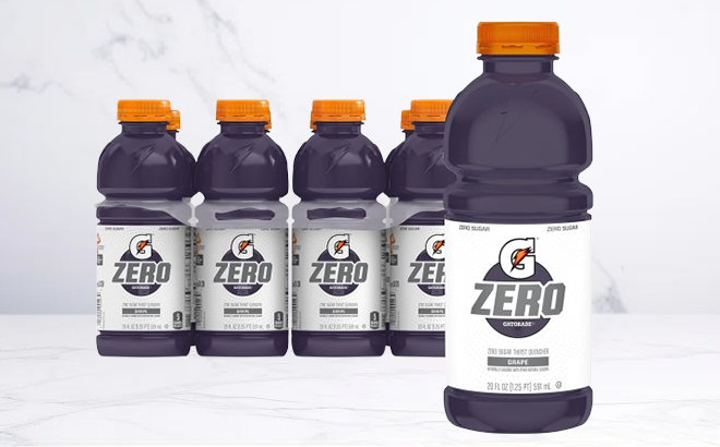 Gatorade Thirst Quencher Zero Sugar Sports Drinks in Grape