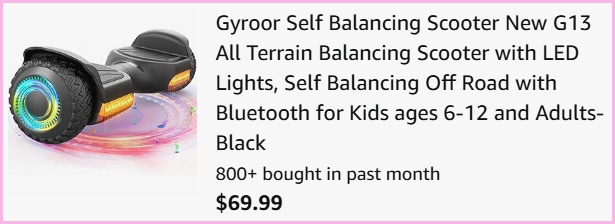 Gyroor Self Balancing Scooter at Checkout