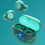 JLab Go Pop ANC True Wireless Earbuds in Transparent Teal