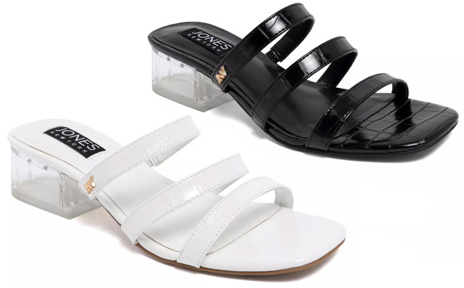 Jones New York Womens Unika Lucite Block Heels