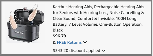 Karthus Rechargeable Hearing Aids Checkout Page