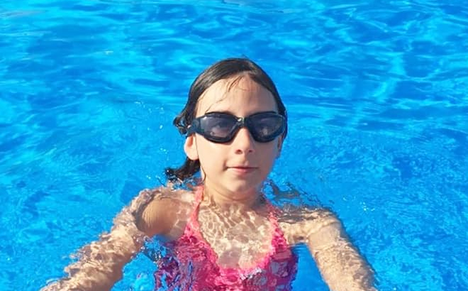 Kid Wearing Swim Goggles