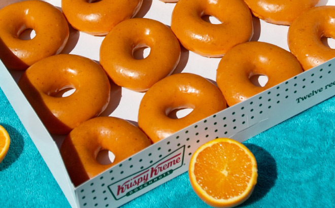 Krispy Kreme Orange Dreamsicle Original Glazed dozen