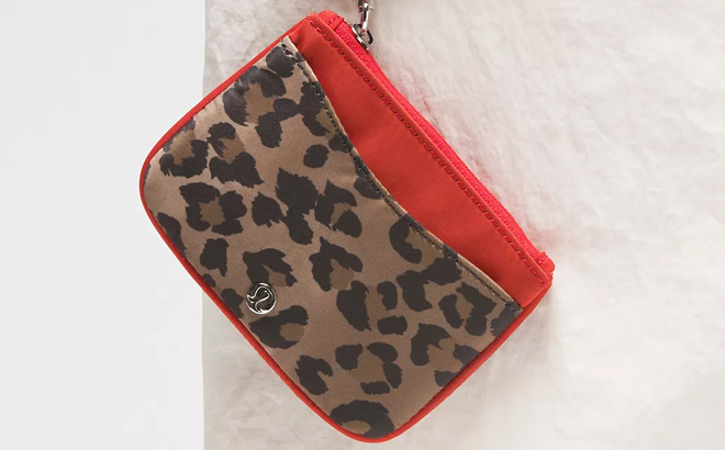 Lululemon Clippable Card Holder in True Leopard Multi