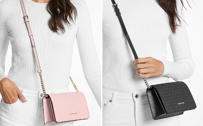 Michael Kors Jet Set Medium Signature Logo Crossbody Bag