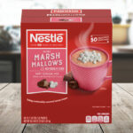 Nestle Hot Cocoa Mix with Mini Marshmallows on the Tabke