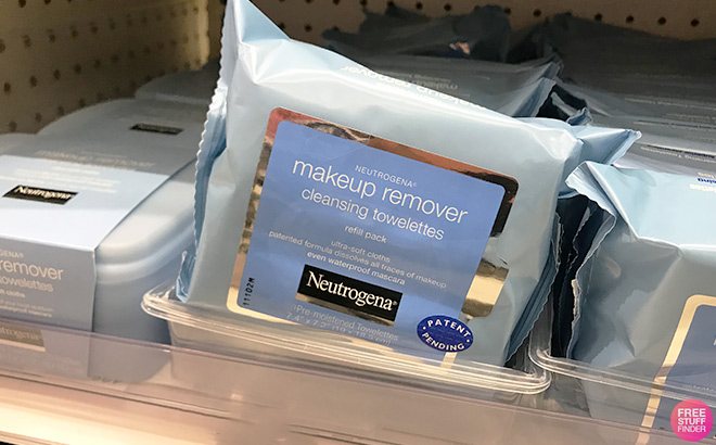 Neutrogena Makeup Remover Facial Cleansing Towelettes Wipes on the Shelf