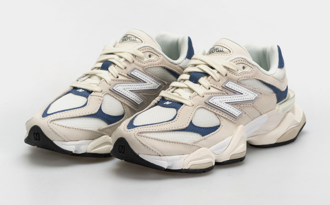 New Balance 9060 Mens Shoes in White and Blue New Balance 9060 Mens Shoes in White and Blue