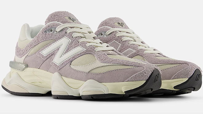 New Balance 9060 Shoes in Truffle Salt with Timberwolf