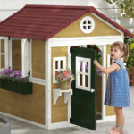 Outsunny Wooden Playhouse for Kids