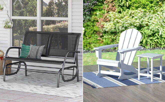 Patio Double Loveseat Bench Patio Double Loveseat Bench