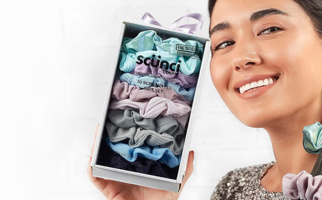 Scunci by Conair Teen Girl Scrunchies 10 Pack