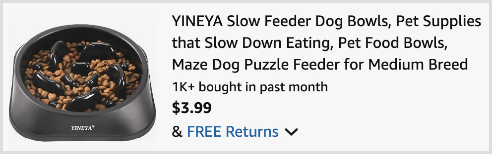 Slow Feeder Dog Bowl at Checkout