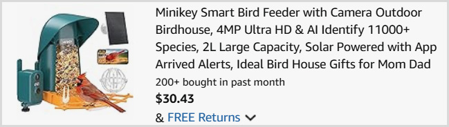 Smart Bird Feeder at Checkout