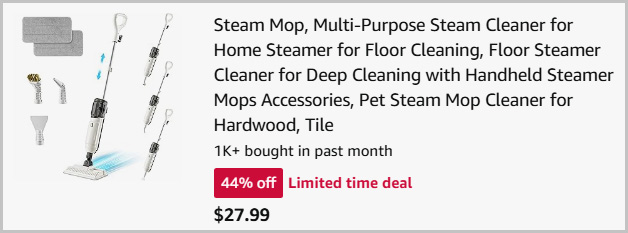 Steam Mop Cleaner at Checkout