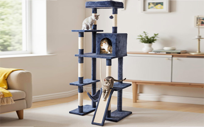 Sweetcrispy 63 Inch Cat Tree Tower