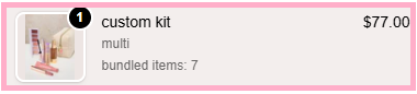 Tarte Cosmetics Custom Kit Checkout Page